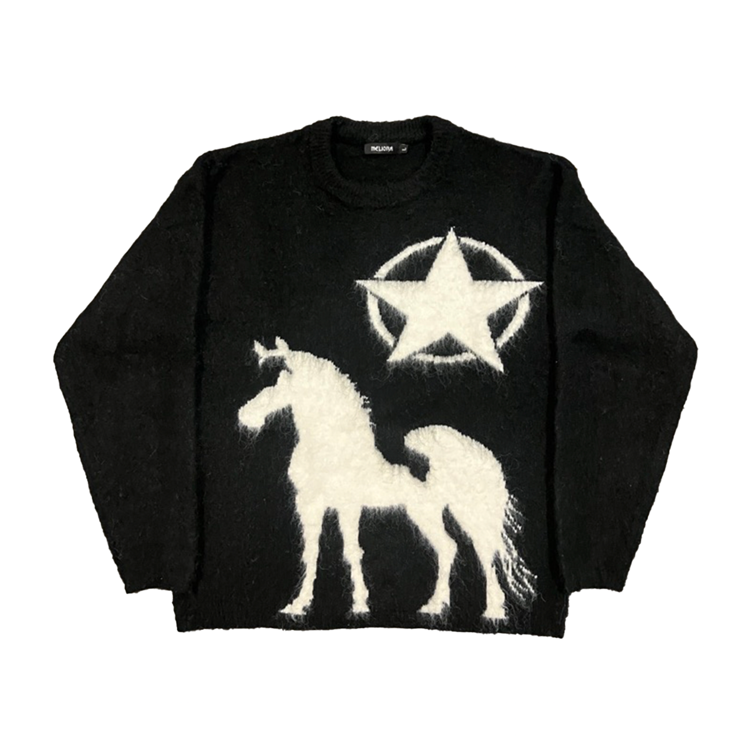 Mohair Cowboy Sweater (Black and White) - Meliora Clothing Co.