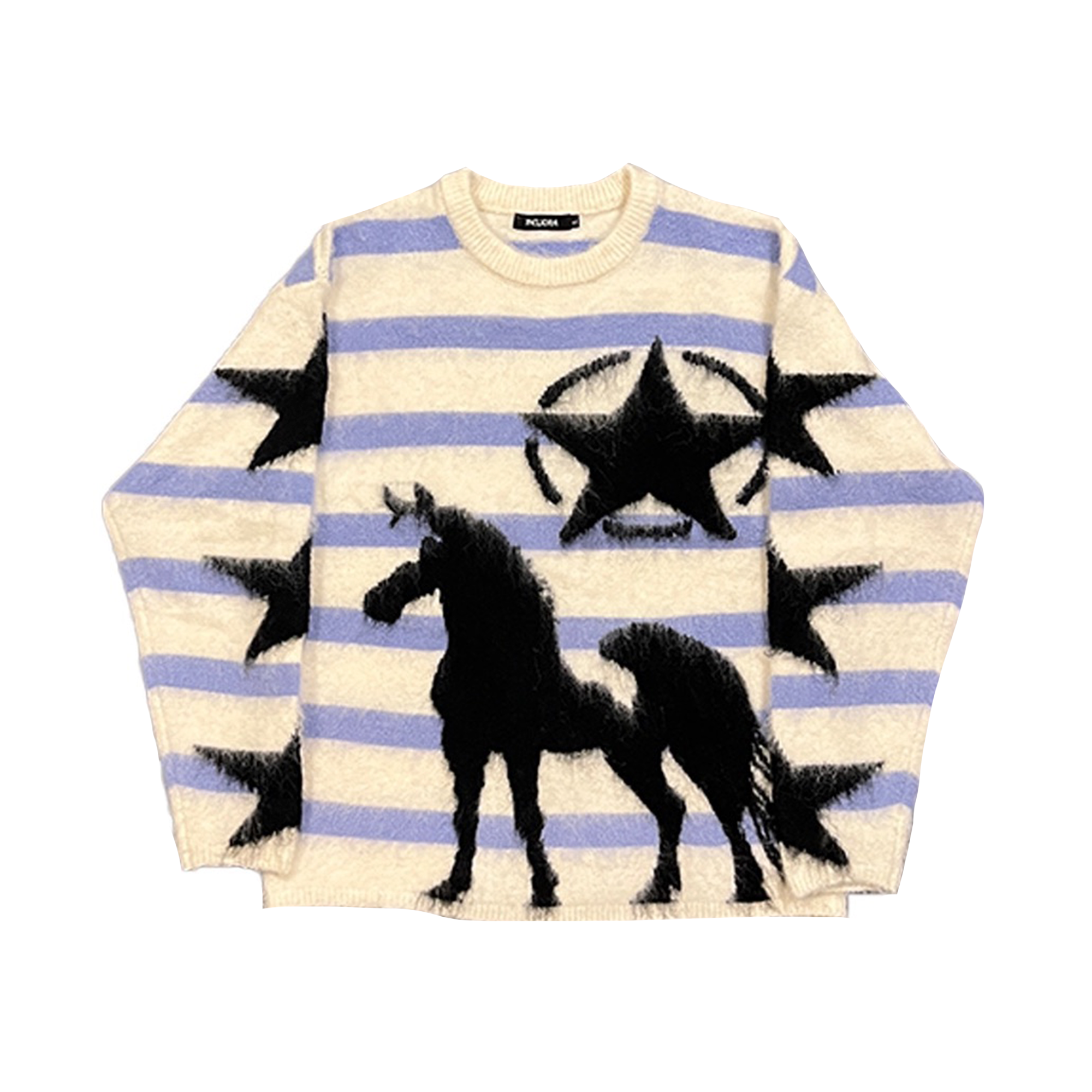 Mohair Cowboy Sweater (White Stripes) - Meliora Clothing Co.