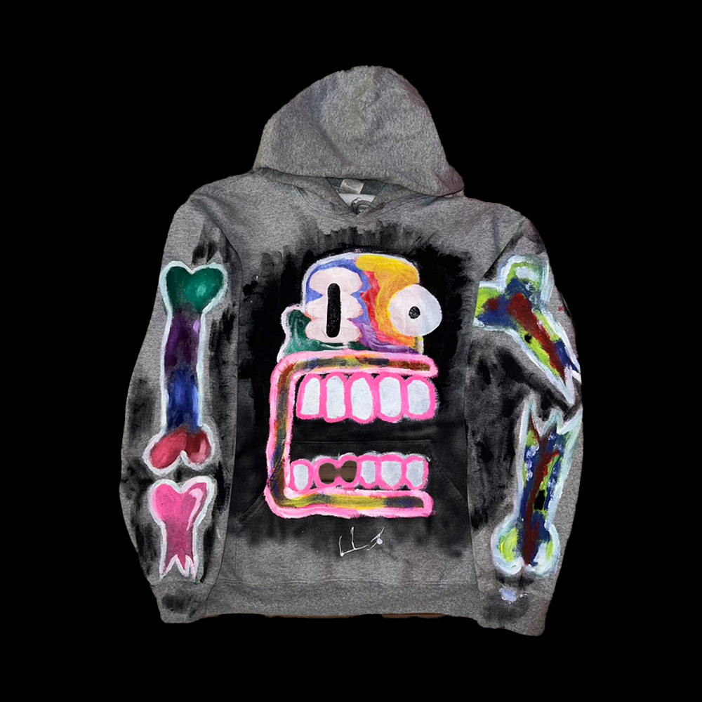 Faces Hand Painted Hoodie 1/1 - Meliora Clothing Co.